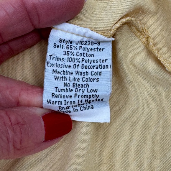 Johnny Was Embroidered Boho Tunic Top Yellow Size Large - Picture 5 of 5